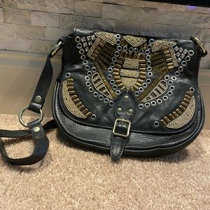 Leather cross body bag